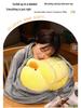 Hand-Warmer Yellow Duck Shark Plush Toy & Blanket - Cute, Soft, Insertable, Ideal for Nap Time or Air-Conditioned Rooms