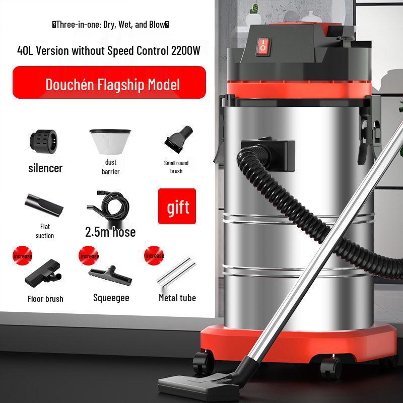 High-Power Wet/Dry Vacuum Cleaner for Home, Workshop, Car Wash, Grout, and Industrial Use