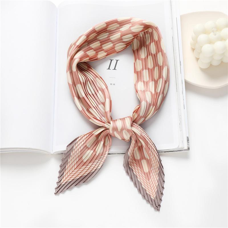 Four Seasons Available 70CM New Professional Scarf Decorative Scarf Diamond Fold Versatile Small Square Scarf
