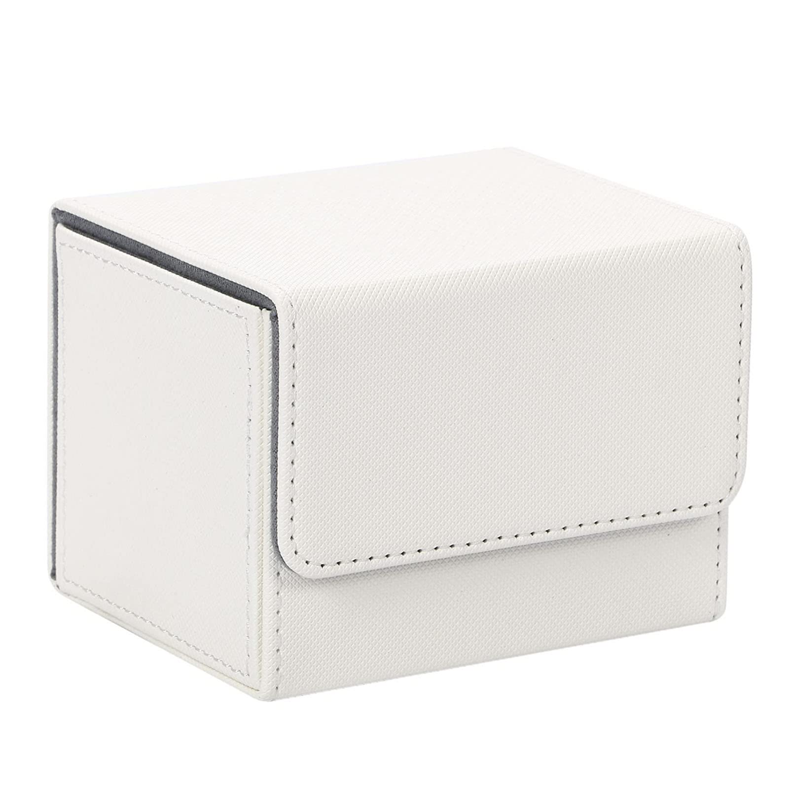 

Рай для коллекционных карточек [Вмещает 140 карт] Кейс для колоды коллекционных карточек, Кожаный держатель для карт, Хранение, Горизонтальный кейс для колоды (Тип Б), белый