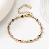 Colored Zircon Stainless Steel Bracelets Shiny Luxurious Niche Original Design Women's Wrist Accessories Bulk Supply