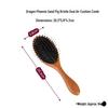  Pettine Massaggiante con Cuscinetto d'Aria in Sandalo Dorato - Pettine Retrò in Legno Massiccio per Capelli Lunghi da Donna