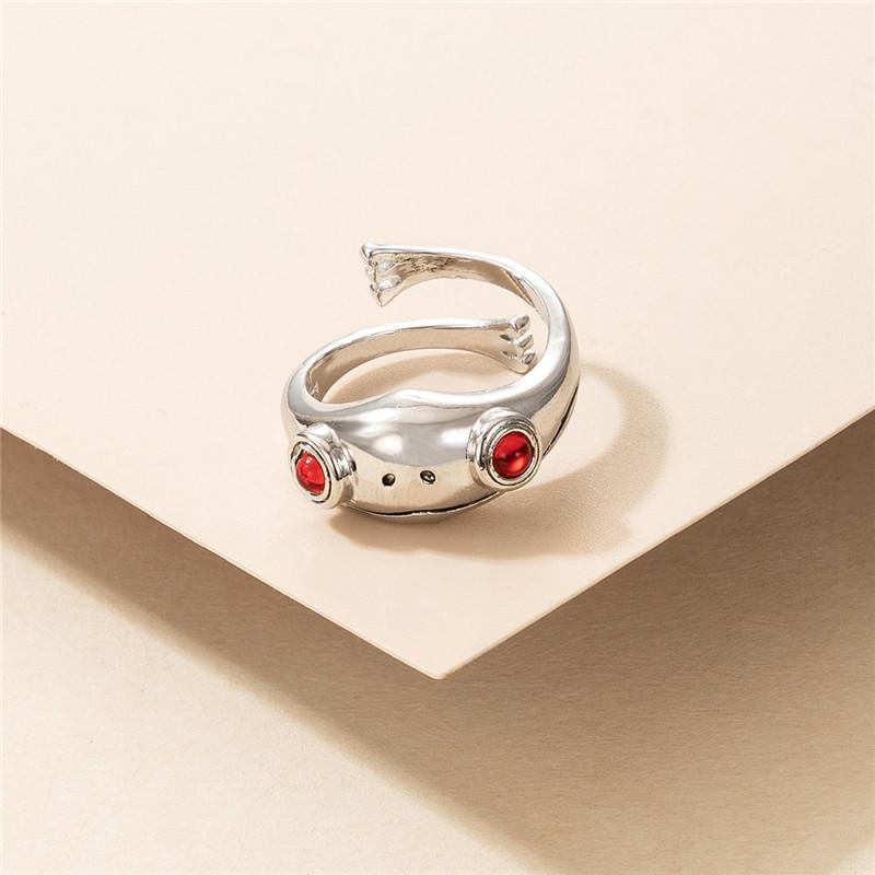 Cute Crystal Frog Open Ring For Women Girls Fashion Animal Frog Shape Lovely Rings Statement Jewelry Accessories Gifts