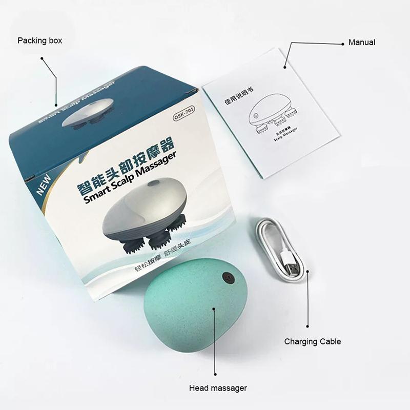 Kopfhaut Kopf Haar Massagegerät Elektrisch Gesundheitswesen Antistress Entspannen Körpermassage Tief Gesundheit Gewebe Vorbeugen Körpermassage