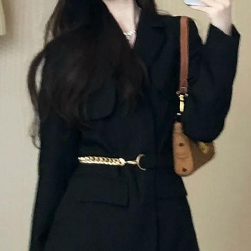 

Minimalist Black Metal Waist Chain For Women Ideal For Fashionable Ensembles Dress Black Gold