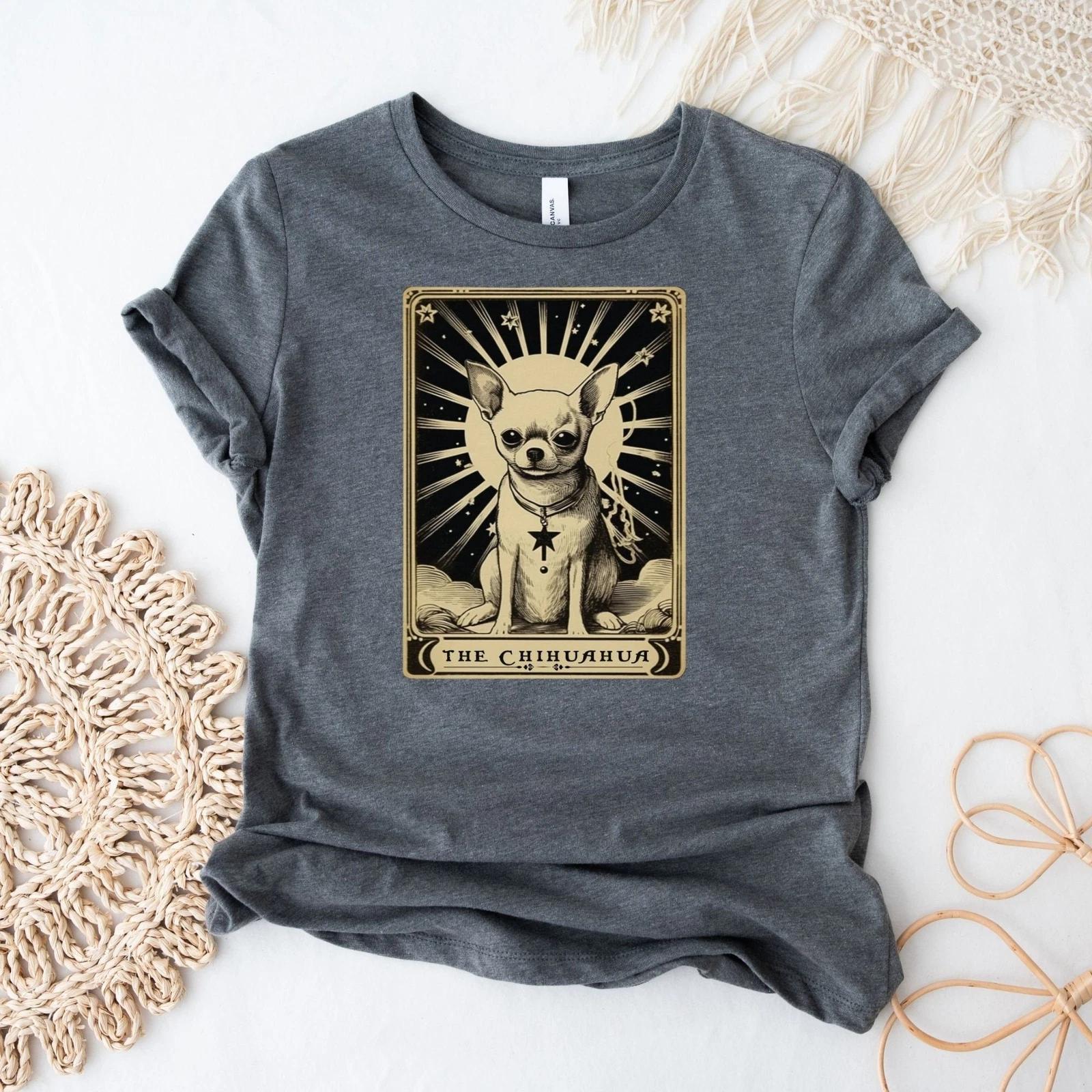 Chihuahua Vintage Tarot Card Shirt XL