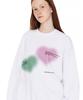 MATCHGLOBE Heart Love Brush Sweatshirt (White)