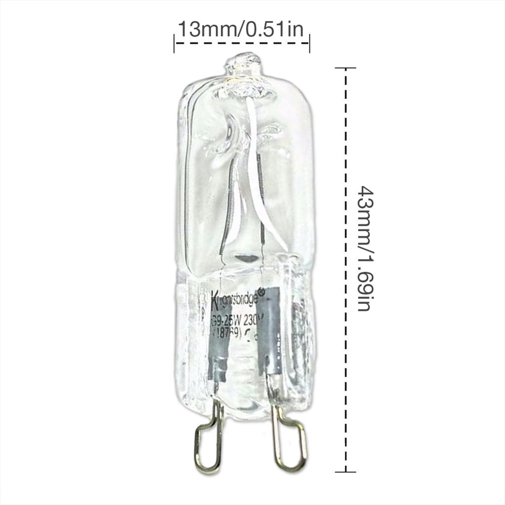 40W G9 Oven Bulb High Temp Resistant 110V/220V 350LM Halogen Lamp Bulbs For Refrigerators 2000H Long Life Microwave Light Bulb