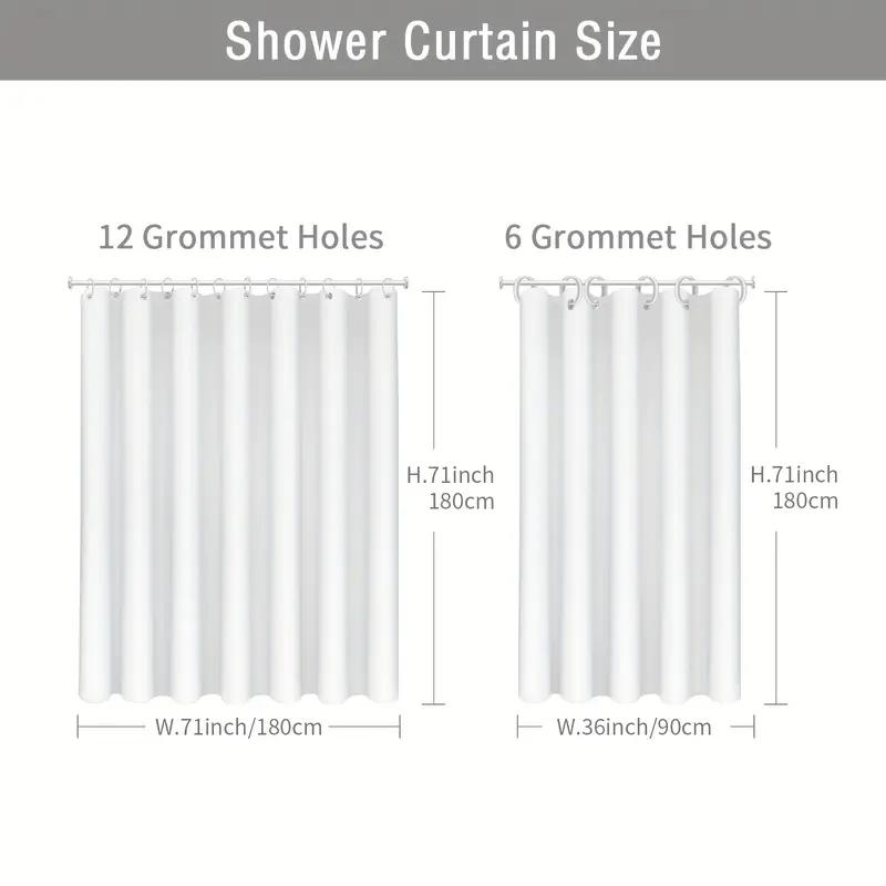 1 x Duschvorhang mit Pflanzenblumenmuster und Kunststoffhaken – modernes abstraktes Blumendesign, schicke Badezimmerdekoration