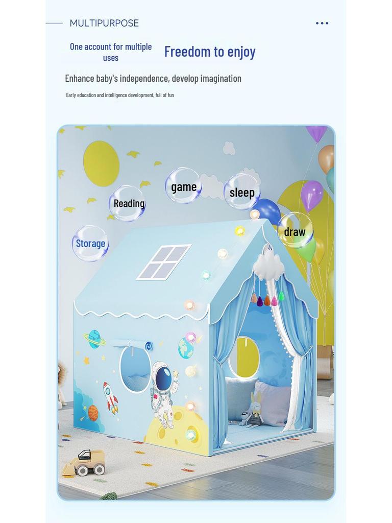 Indoor Children's Princess Castle Play Tent for Boys and Girls