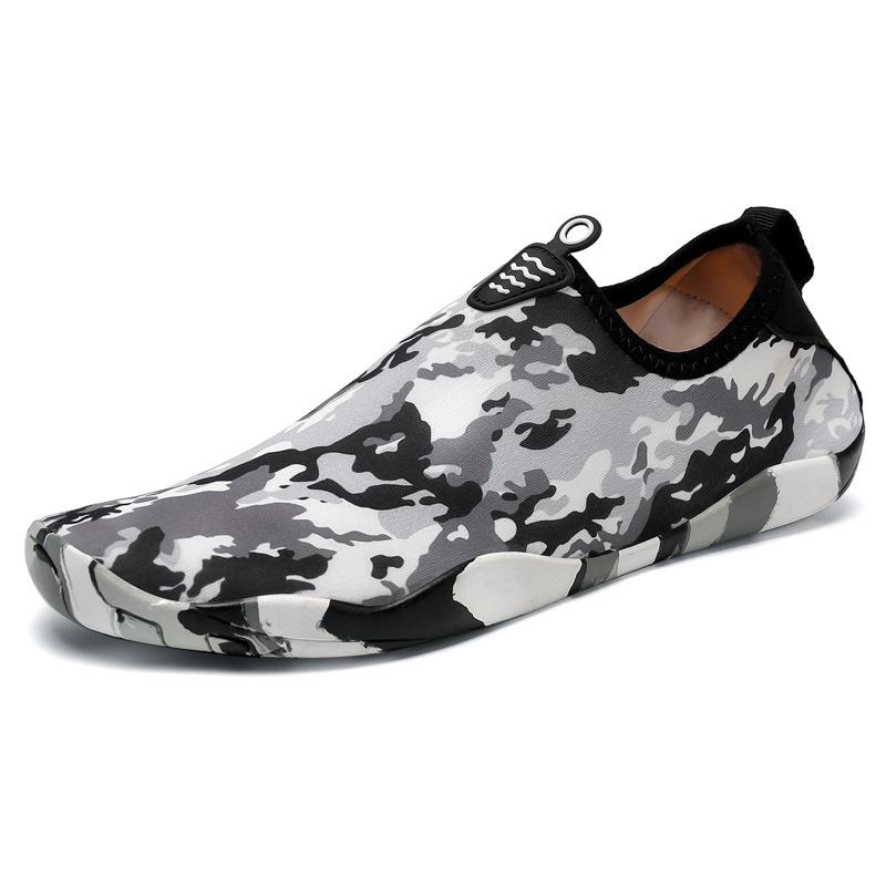 Unisex Breathable Aqua Running Shoes with Custom Grid Design Barefoot Beach Water Upstream Shoes for Men Women Rubber Bottom