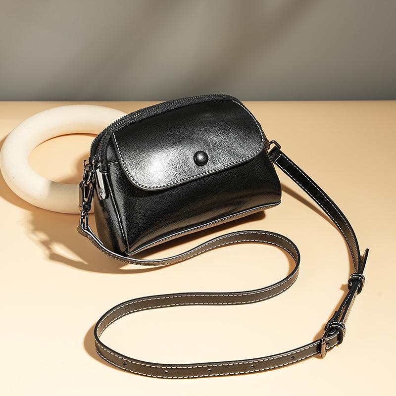 Bag Women's Spring and Summer New Leather Women's Bag Mobile Phone Bag High-end Sense Large Capacity Shoulder Crossbody Exquisite Small Bag