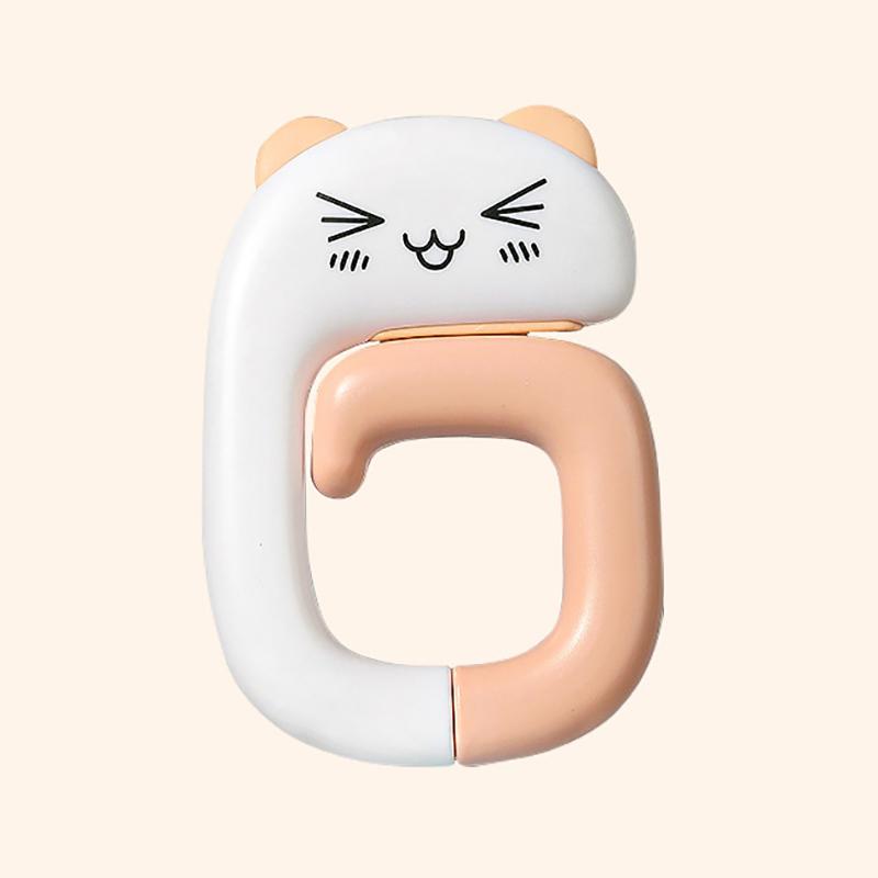 

Дорожный портативный полиэтиленовый пакет с милым животным крючком для подвешивания декоративного настольного кошелька 7.5*3.5cm розовый