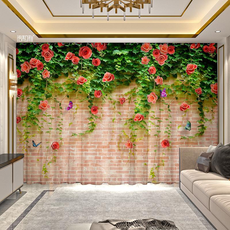 2 Panel Flower Rose Curtains for Girls Bedroom Living Room Floor-to-ceiling Window Kitchen Bathroom Blinds Cortinas Drapes