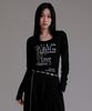 LIKE THE MOST 23.7 Lettering U-Neck T-Shirt_Black