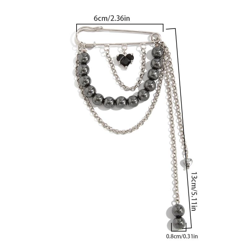  Metal Tassel Brooch Personality Versatile Pin Corsage Detachable Brooch Clothing Accessories For Women Jewelry Gifts