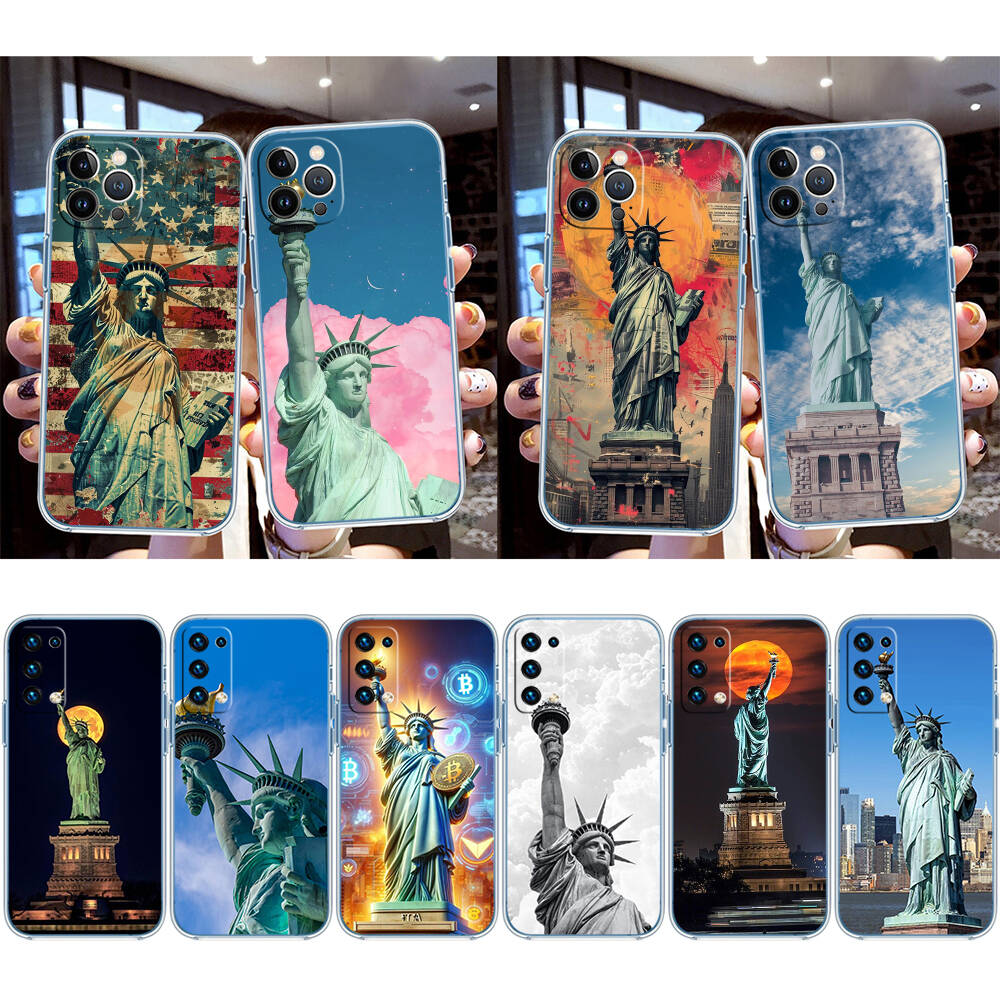 Statue of Liberty Phone Case for Motorola Edge 20 30 S30 40 50 Fusion Lite Plus Pro Ultra Neo One Action Zoom Hyper Power Macro Vision