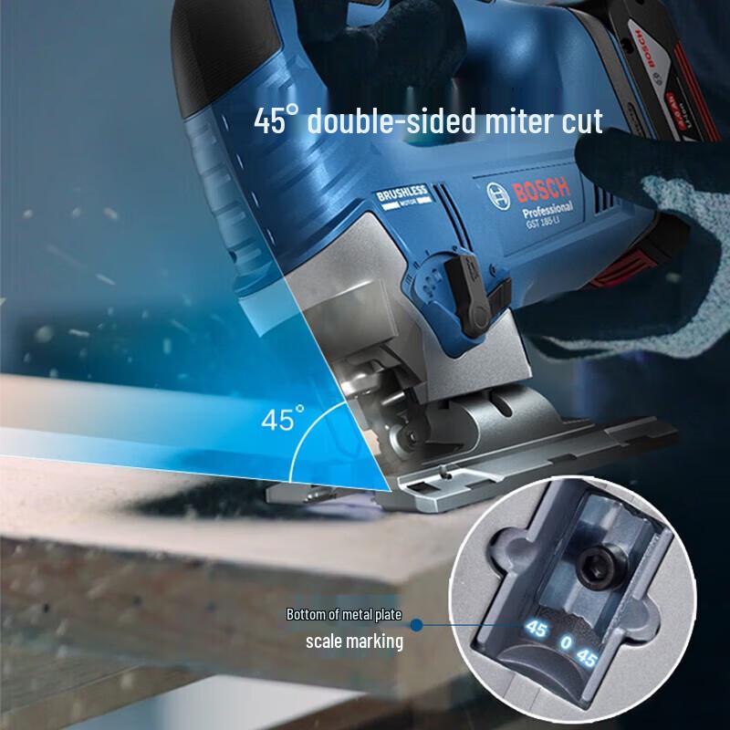 BOSCH 18V Cordless Brushless Jigsaw GST 185-LI CN plug (adapter included)