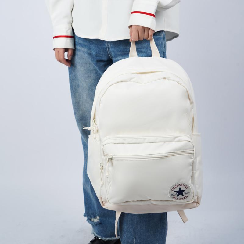 New Converse Polyester Backpack Unisex White 10020533-A06