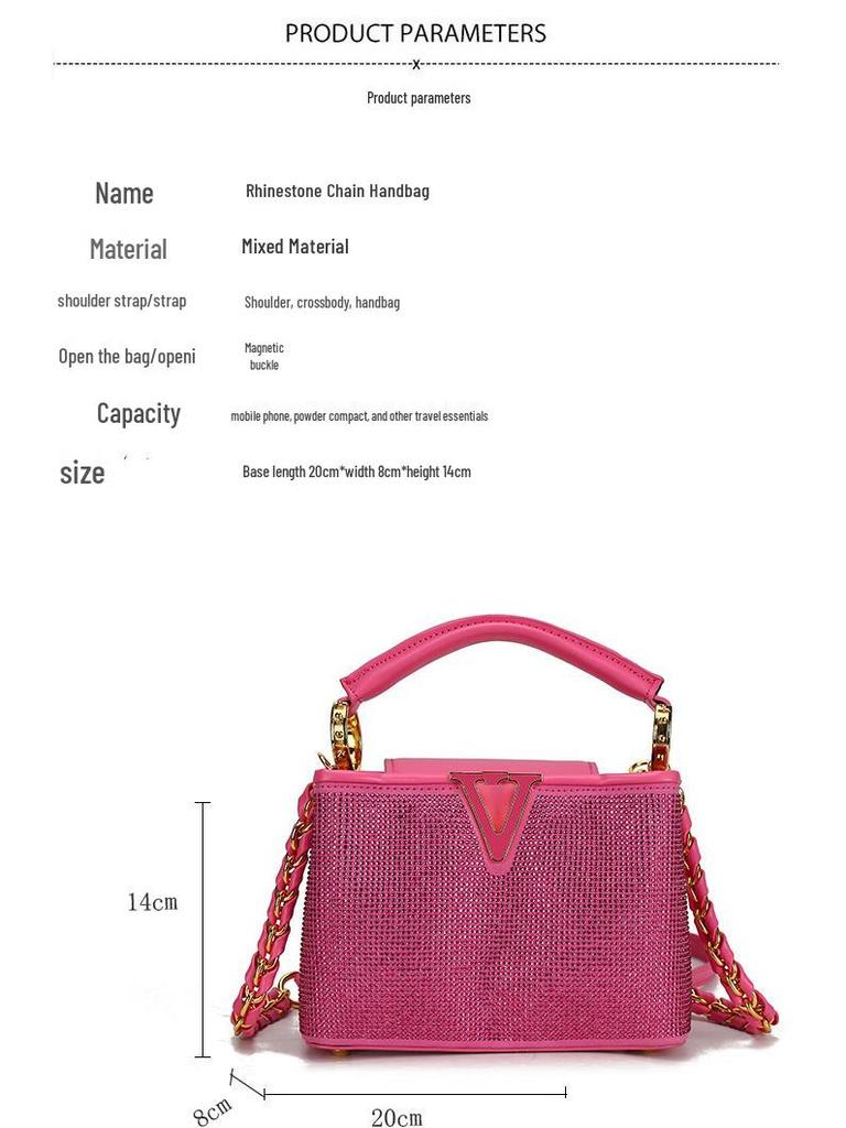 Guifei 2024 Retro Diamond-Inlaid Women's Shoulder & Crossbody Bag