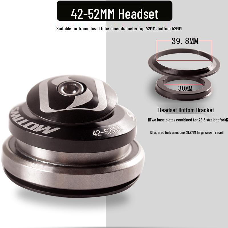 Smllow 34/42/44mm Integrated Headset Bearings for Mountain Bike, Straight/Tapered Tube