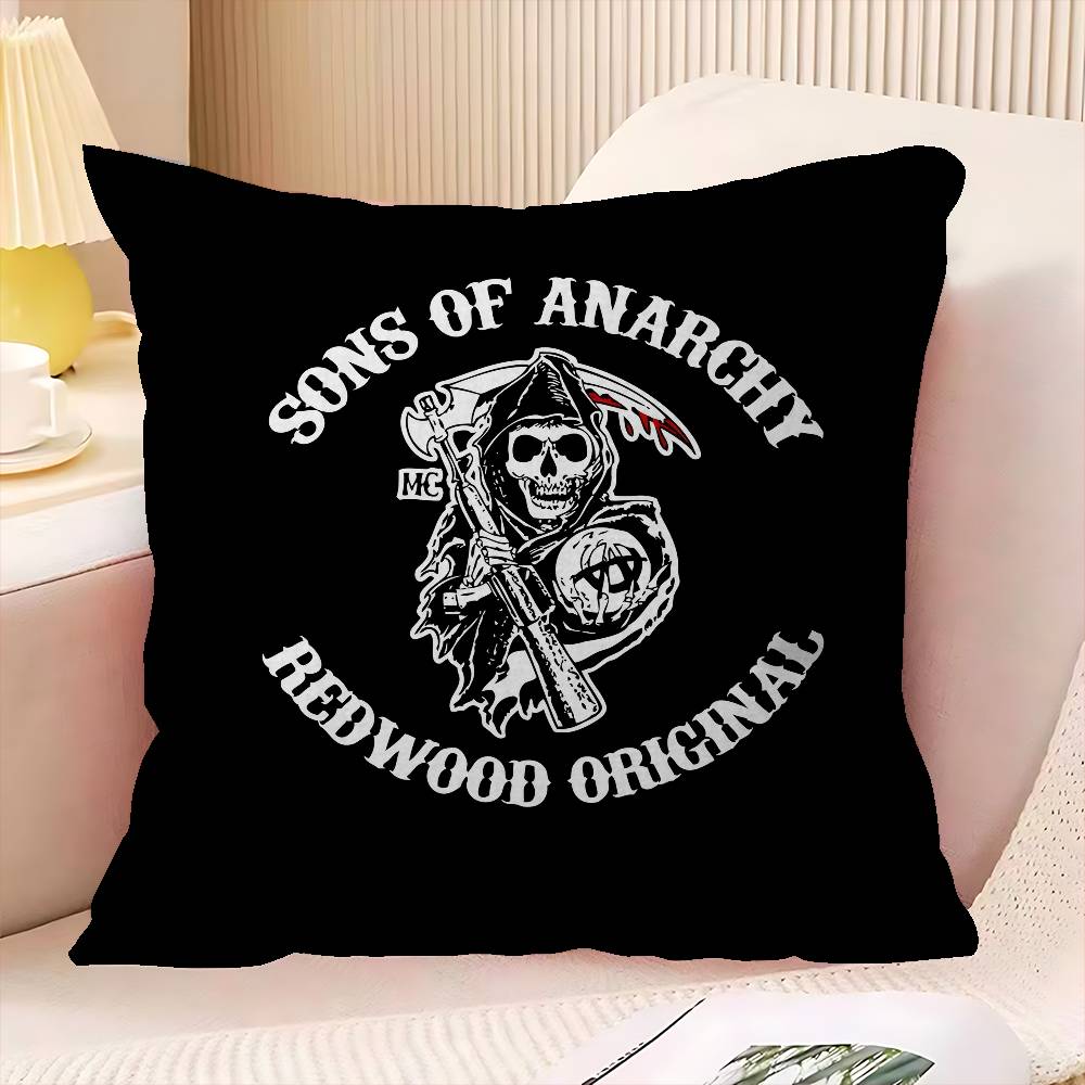 SSons OOf AAnarchy TV Office Cushion Pillowcase Car Cushion CoverXCM Lumbar Pillowcase Sofa Pillowcover