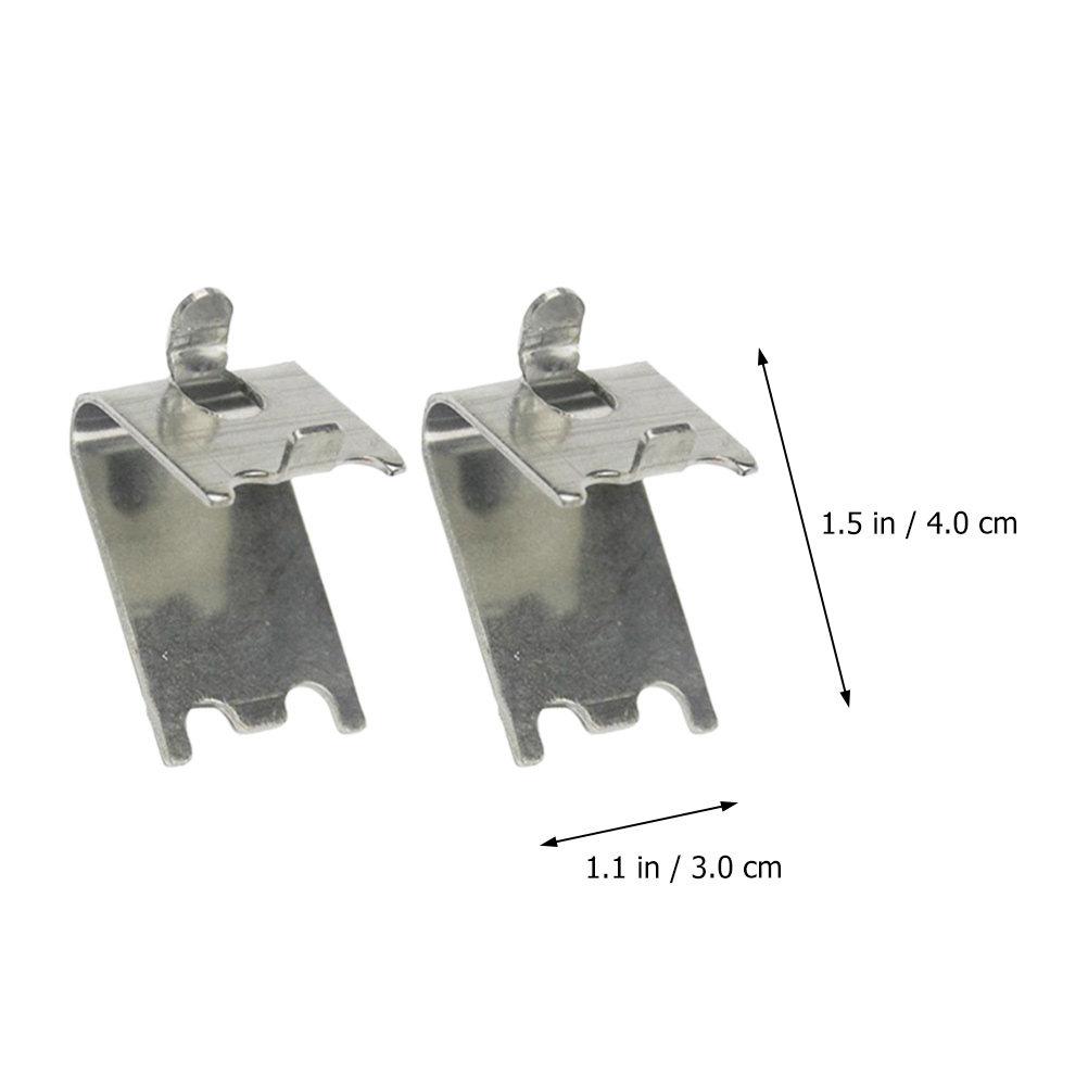 

10Pcs Refrigerator Shelf Clips Stainless Steel Cooler Shelf Brace Freezer Rack Clip Support Hooks Metal Refrigerator Clamp Hooks коричневий