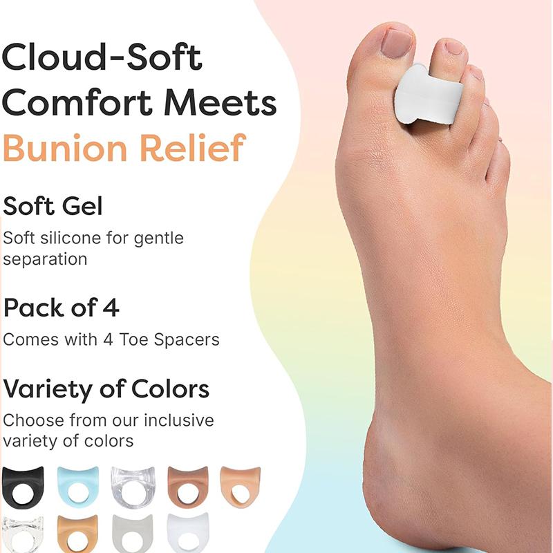 1Pcs Bunions Big Toe Alignment Corrector and Spacer Gel Toe Separators for Overlapping Toes Toe Separators