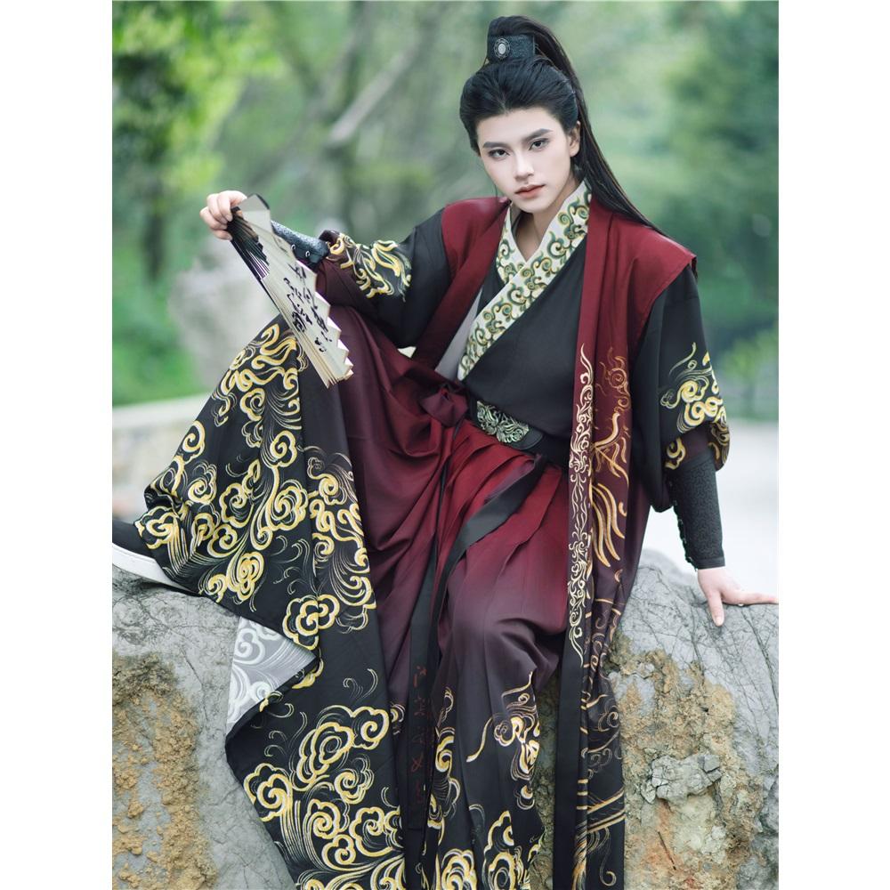 Chinese Song Dynasty Style Hanfu For Male Knights Daily Set