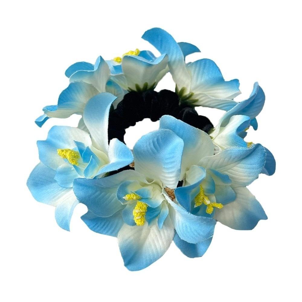 Simulated Floral Hair Ties Fashion Headwear Hair Accessories Ponytail Holder  Hawaiian Vacation 1