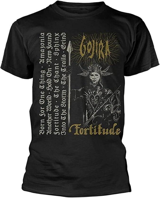 Officially licensed Gojira Fortitude Tracklist Mens Black T Shirt Gojira Tee