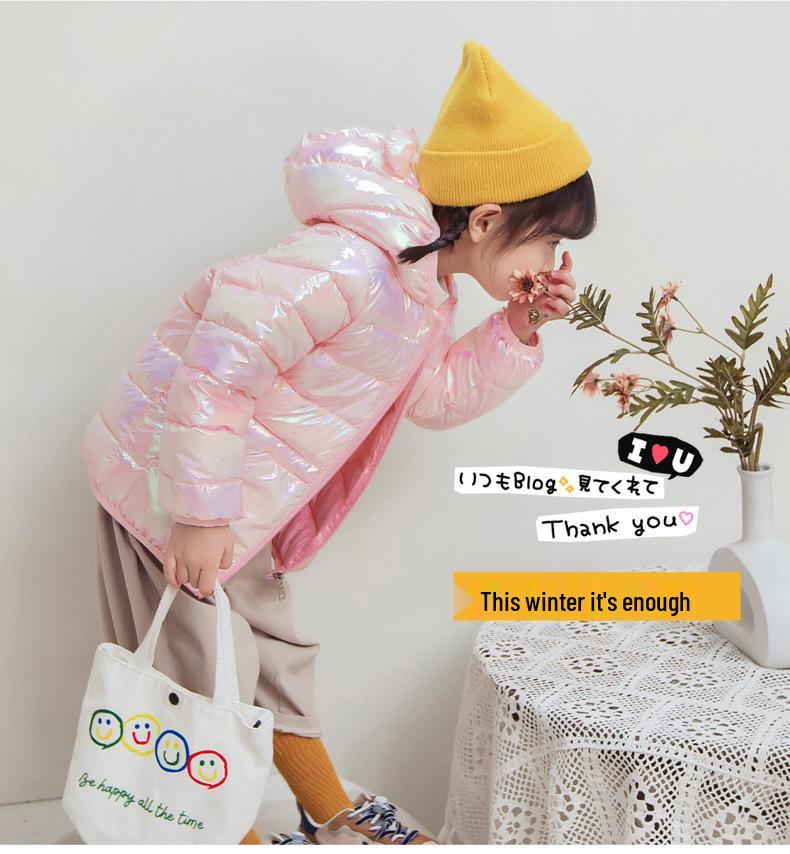 2025 Autumn/Winter Cartoon Children's Down Jacket - Lightweight Short Cotton Coat for Boys and Girls