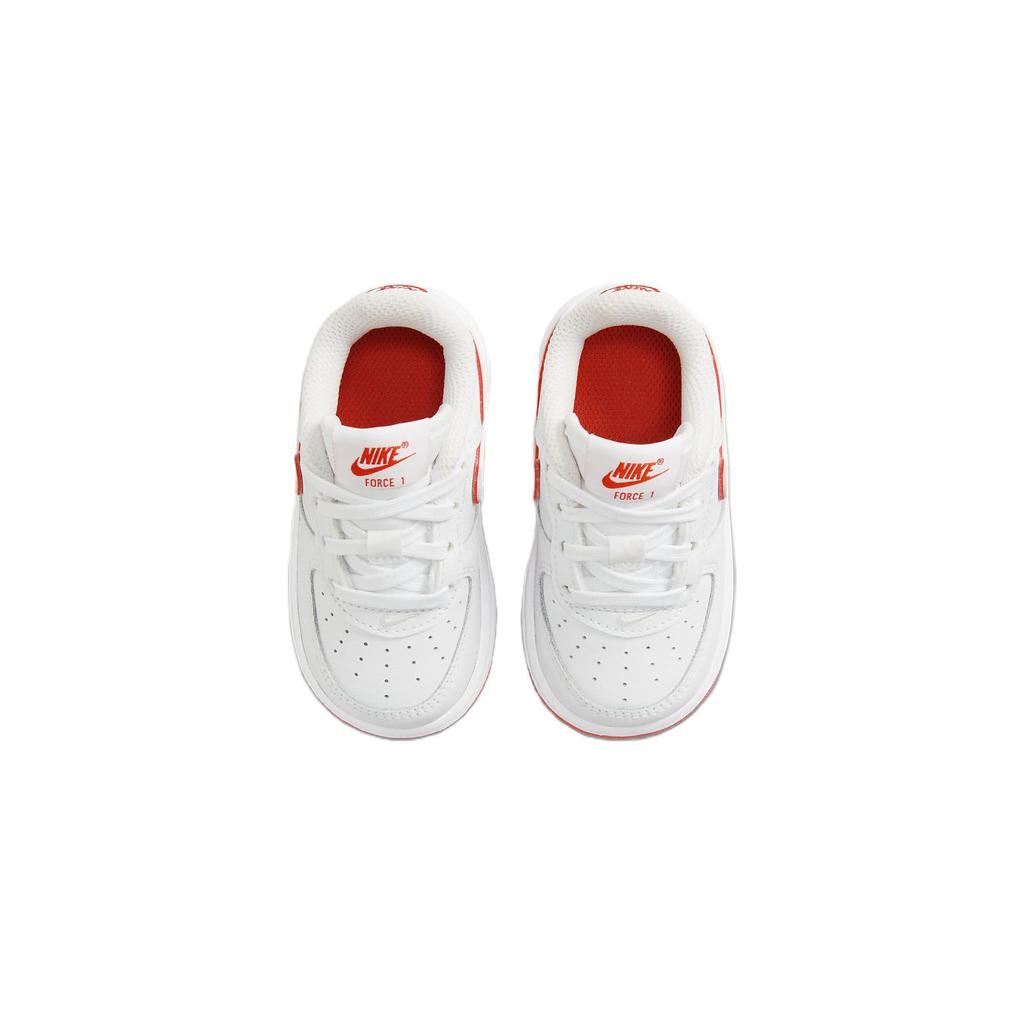 Nike Force 1 Low TD White Picante Red Baby Sneakers FJ3486-101