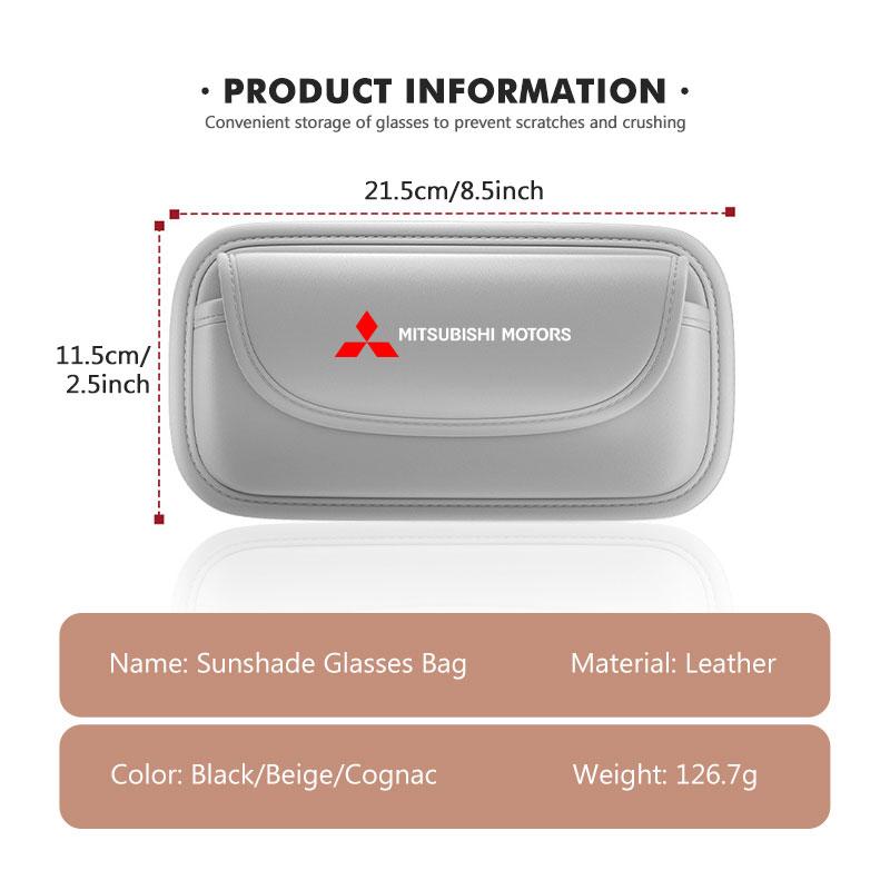 For Mitsubishi Car Sun Visor Glasses Case Sunglasses Holder Storage Box Outlander Lancer Cross Colt Xpander Mirage Attrage