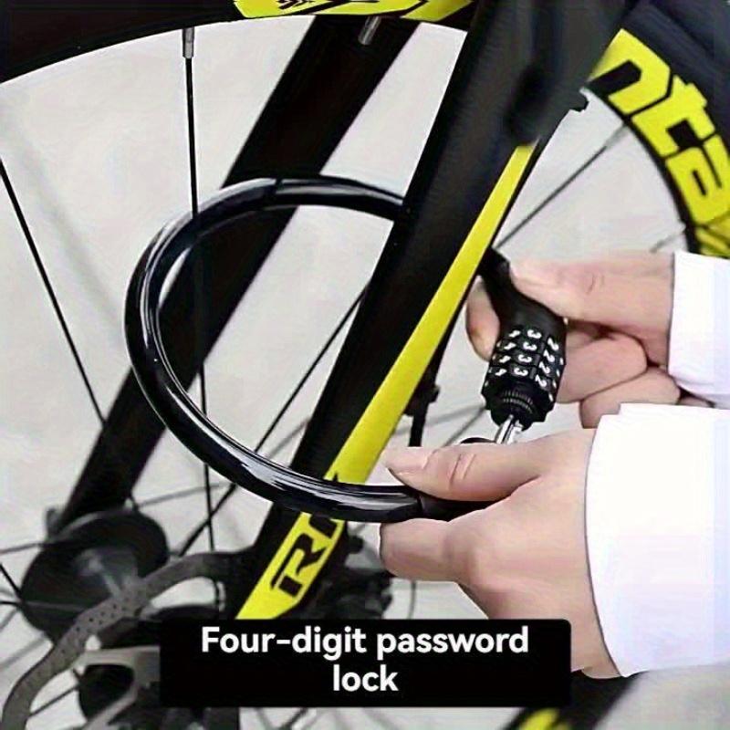 1 Stück Hochleistungs-Diebstahlsicherung Fahrradkettenkabel tragbares Kombinationsfahrradschloss, mit 4-stelliger rücksetzbarer Kombination, geeignet für Fahrräder -16 Zoll