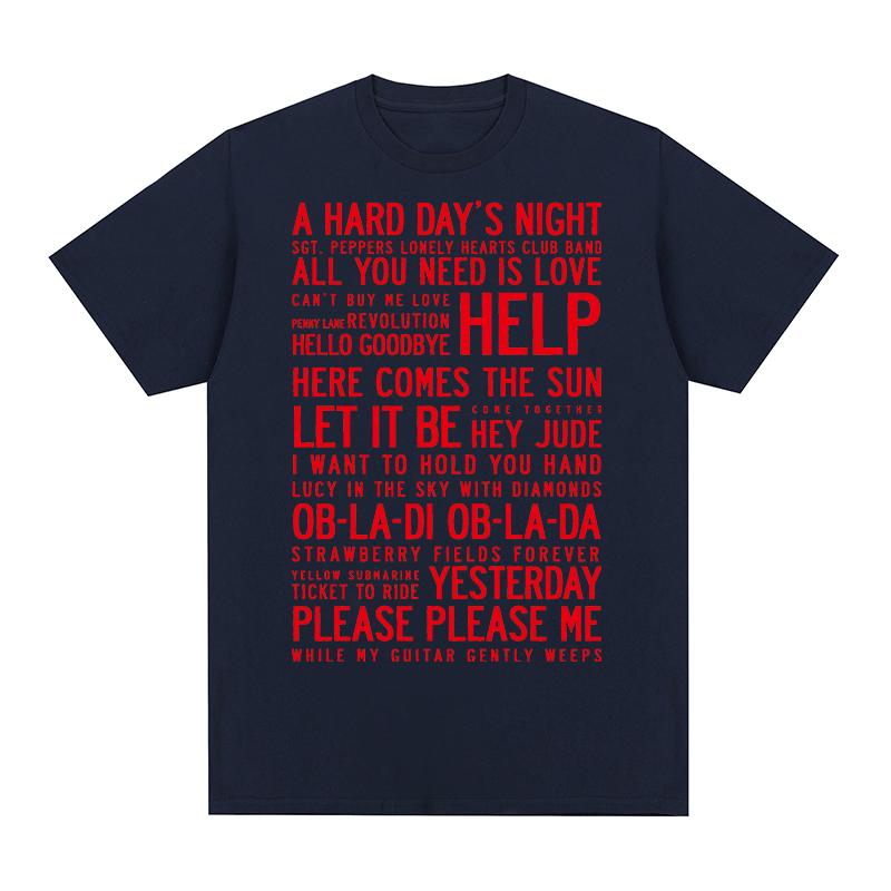 Hey Jude Einige Songs Vintage T-Shirt Rockband Baumwolle Herren T-Shirt Neues TEE TSHIRT Damen Oberteile