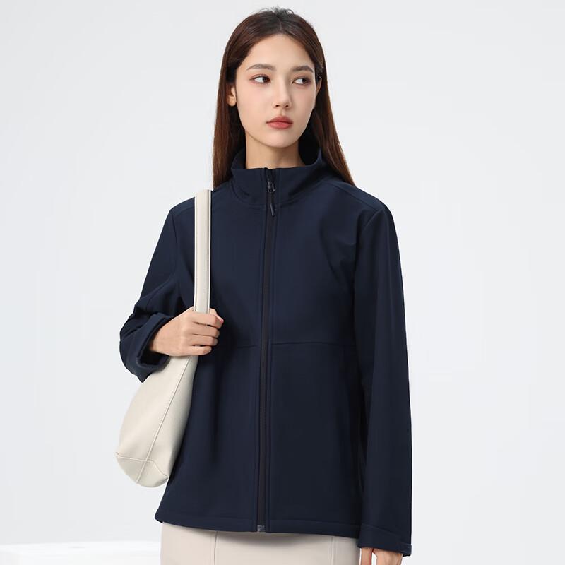 FengXun Executive Stand Collar Fleece-Lined Softshell Jacket