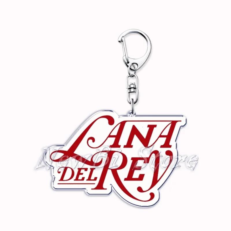 Singer Lana Del Rey Keychain for Accessories Bag Pendant Born To Die Ultraviolence Key Chain Ring Keychains Jewelry Fans Gift