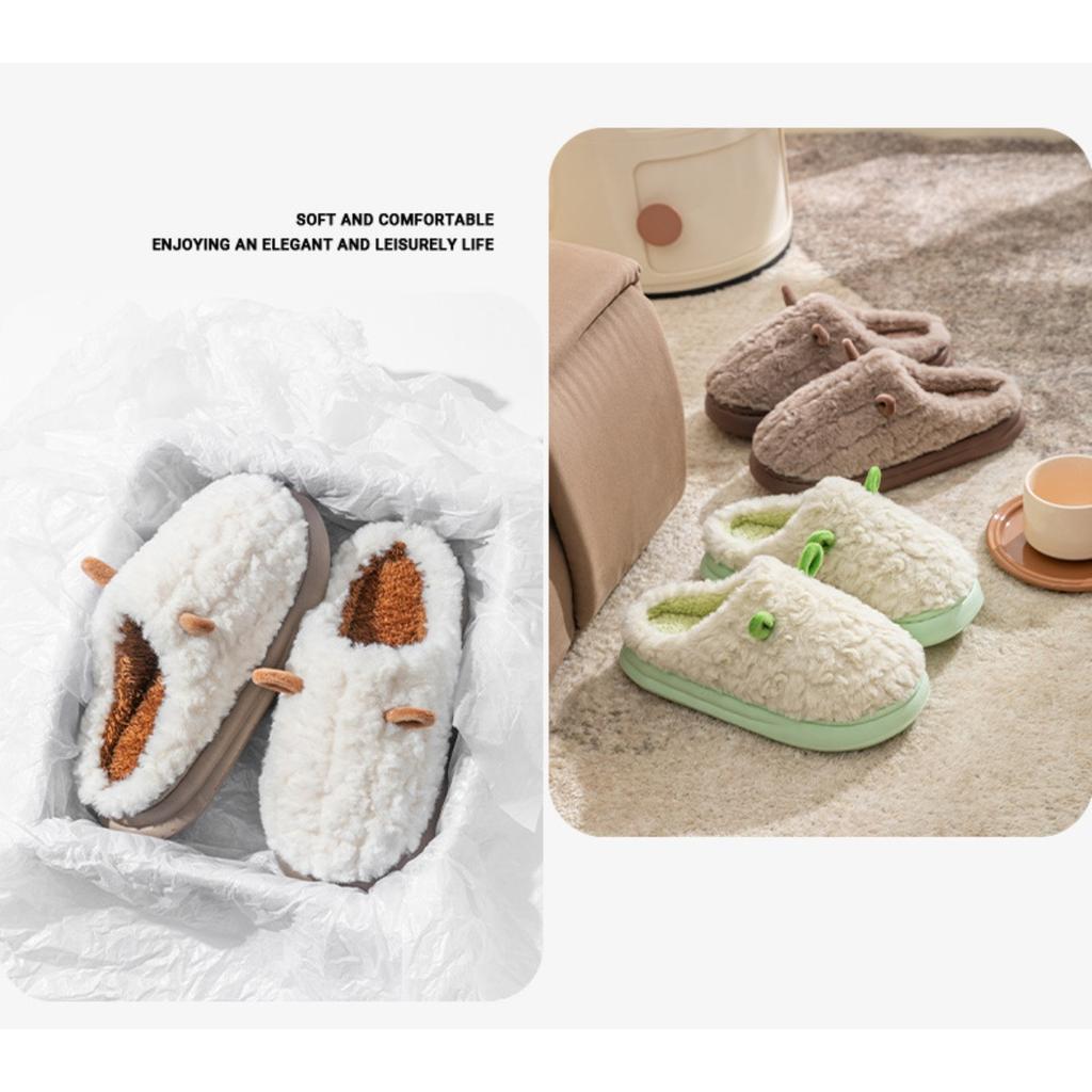 Pantofole di Cotone da Donna per Autunno e Inverno, Scarpe di Cotone da Coppia per Uomo, Spesse, Calde, Antiscivolo, Scarpe di Peluche da Casa