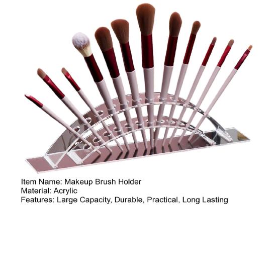 Acryl Make-Up Pinsel Halter Haar Essstäbchen Organizer Große Kapazität Transparent Gewölbte Acryl Display Stand Schreibtisch