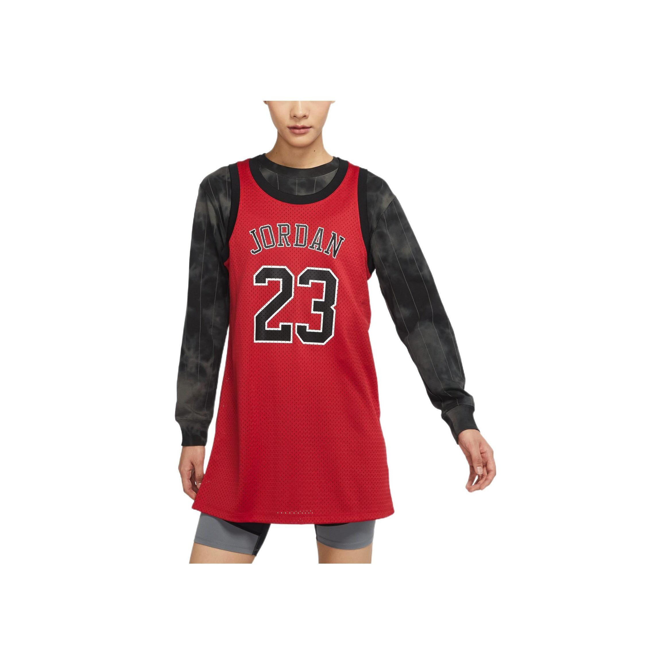 

Дышащее экологичное вязаное платье без рукавов с принтом логотипа Jordan Женские платья Красный DO5030-687 XXL