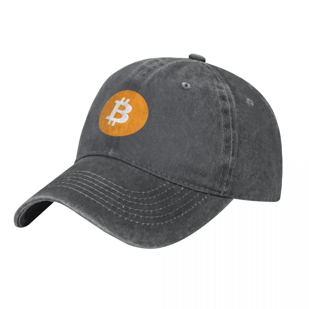 Bitcoin Logo Baseball Caps Snapback Denim Hats Outdoor Adjustable Casquette Hip Hop Baseball Cowboy Hat for Unisex Women