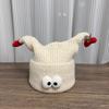 Cute Funny Big Eyes Love Knitted Hat Women's Autumn and Winter New Warm Wool Hat Cover Ear Hat