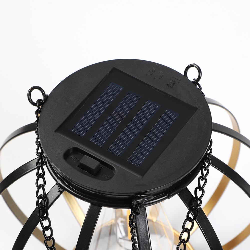 Cross-border Solar Lantern: Wrought Iron Garden & Patio Chandelier