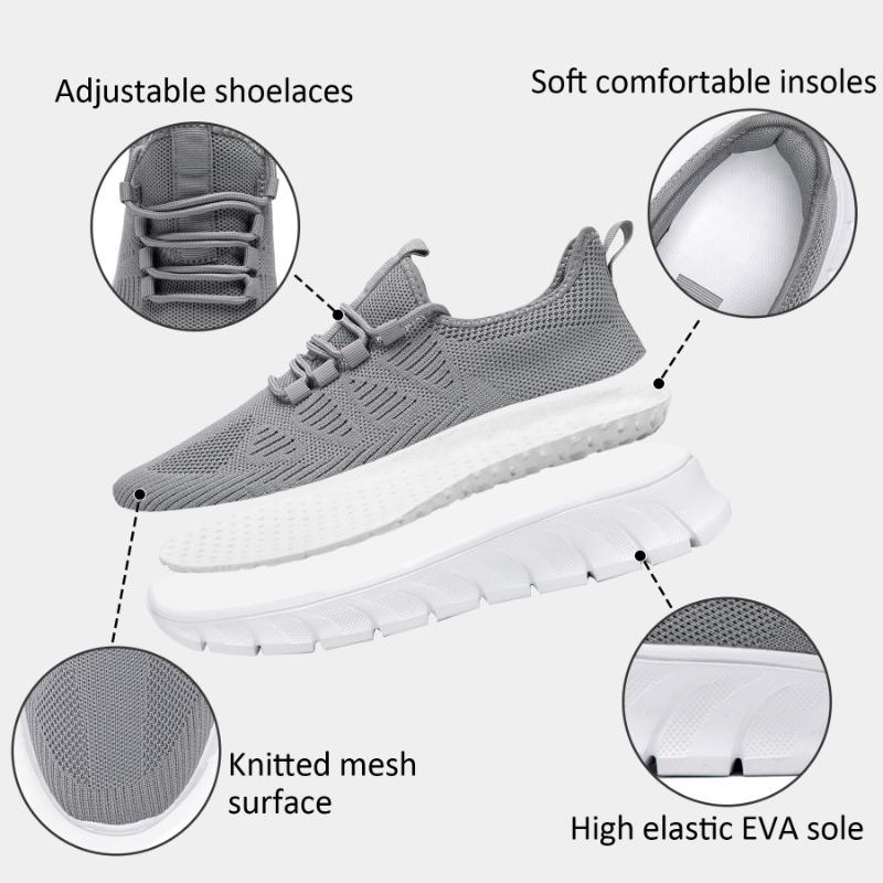 Fashion Fujeak Women Casual Shoes Breathable Walking Sports Shoes Outdoor Gym Lace Up Flat Sneakers Male White Athletic Jogging Shoes