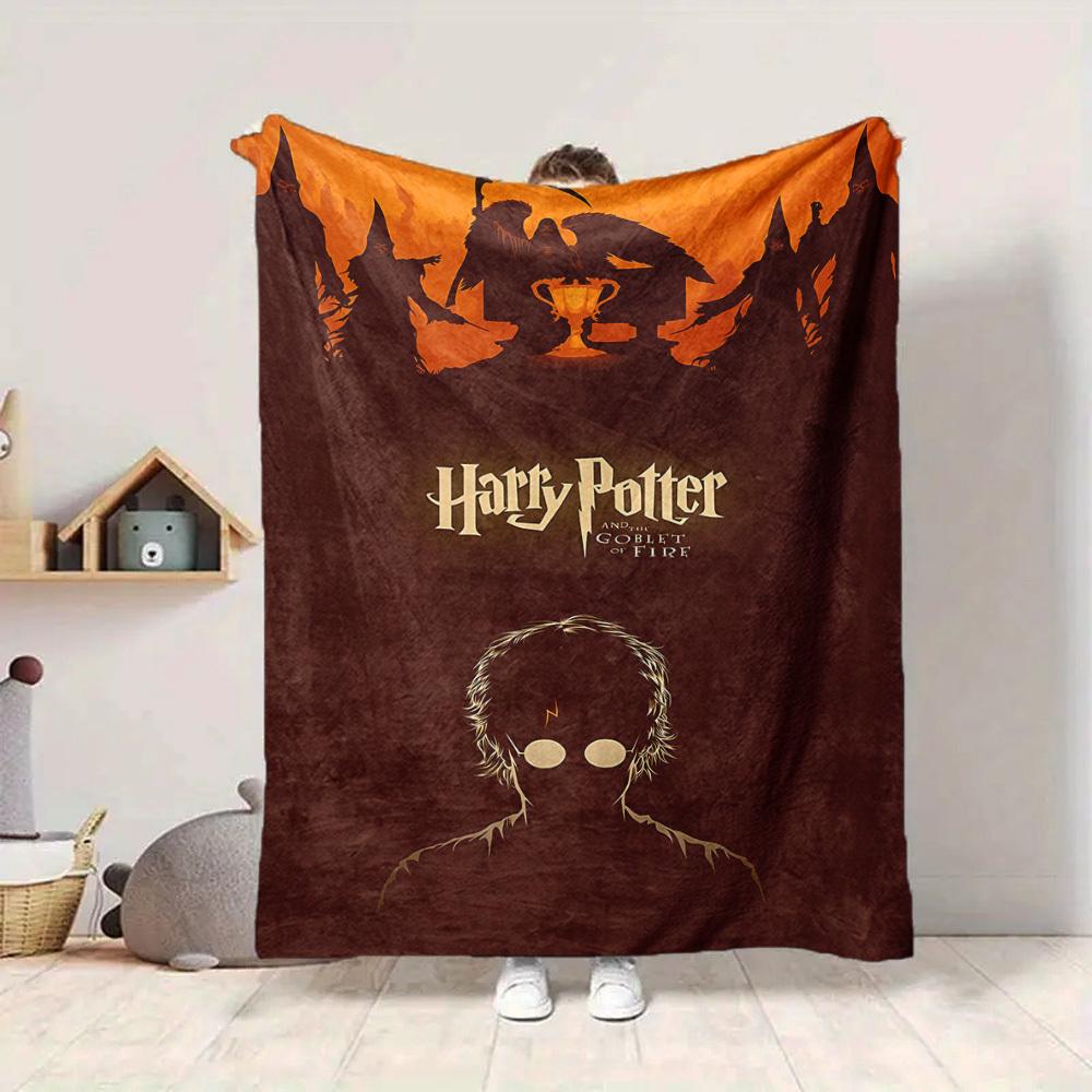 1pc Harry Potter Flannel Throw Blanket - HD Printed Lightweight Soft Warm All-Season Blanket for Sofa, Bed, Travel, Camping 021