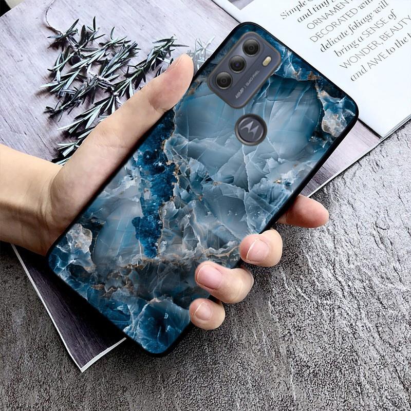 

Blue Gems Crystal Stone Phone Case For Motorola G84 G22 G32 G34 G52 G10 G20 G30 G60 G60S G13 G50 G54 G62 G53 G72 G85 G24 Power Moto G53