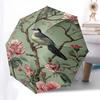 1 Stück Vogelblumen-Regenschirm-8-Rippen Verstärkt Tragbar Faltbar Reise Geeignet für Alle Jahreszeiten Outdoor Täglich, Lustiges Design-Z0429