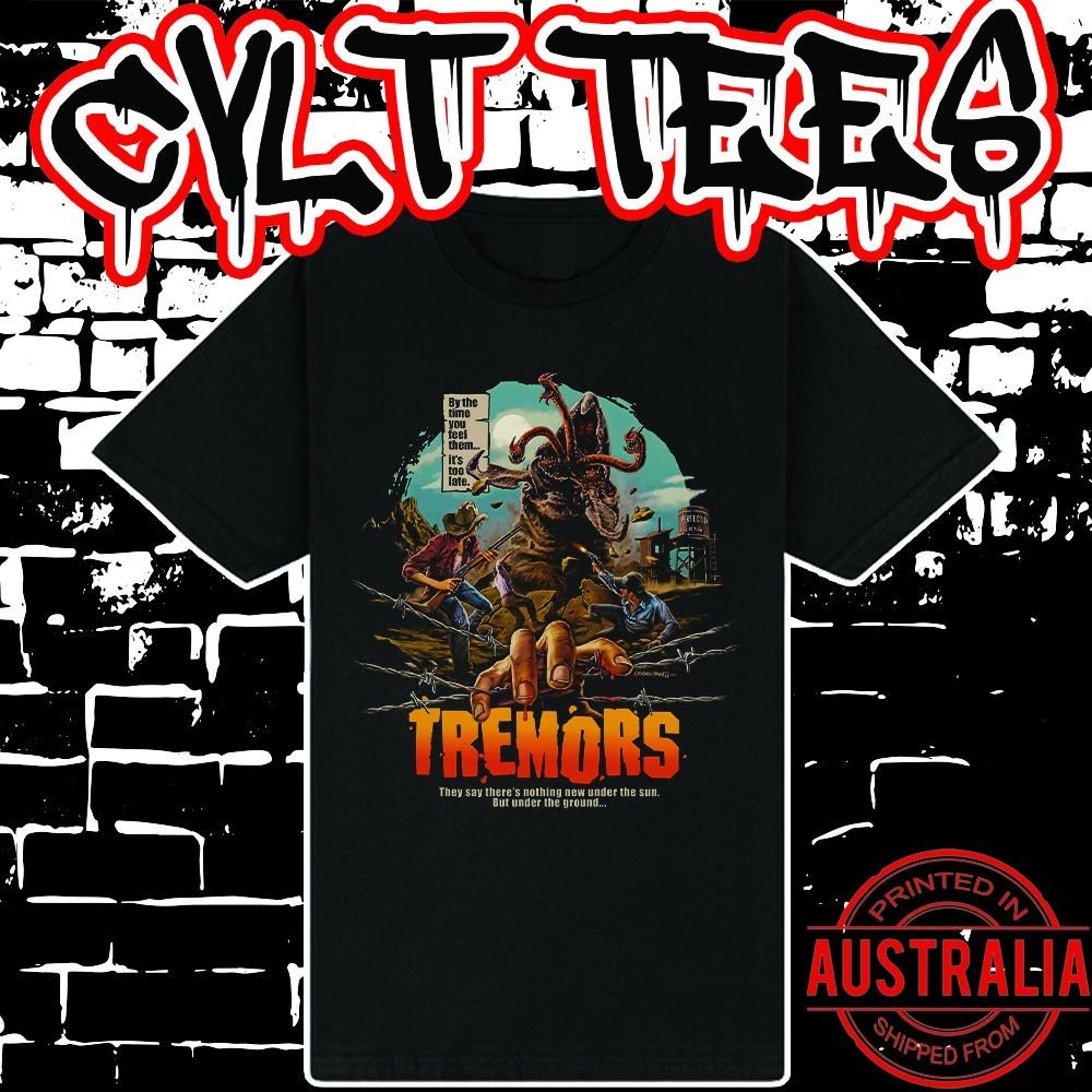 Tremors Movie Shirt ~ Premium Black Gildan Cotton Tee Unisex T-Shirt S