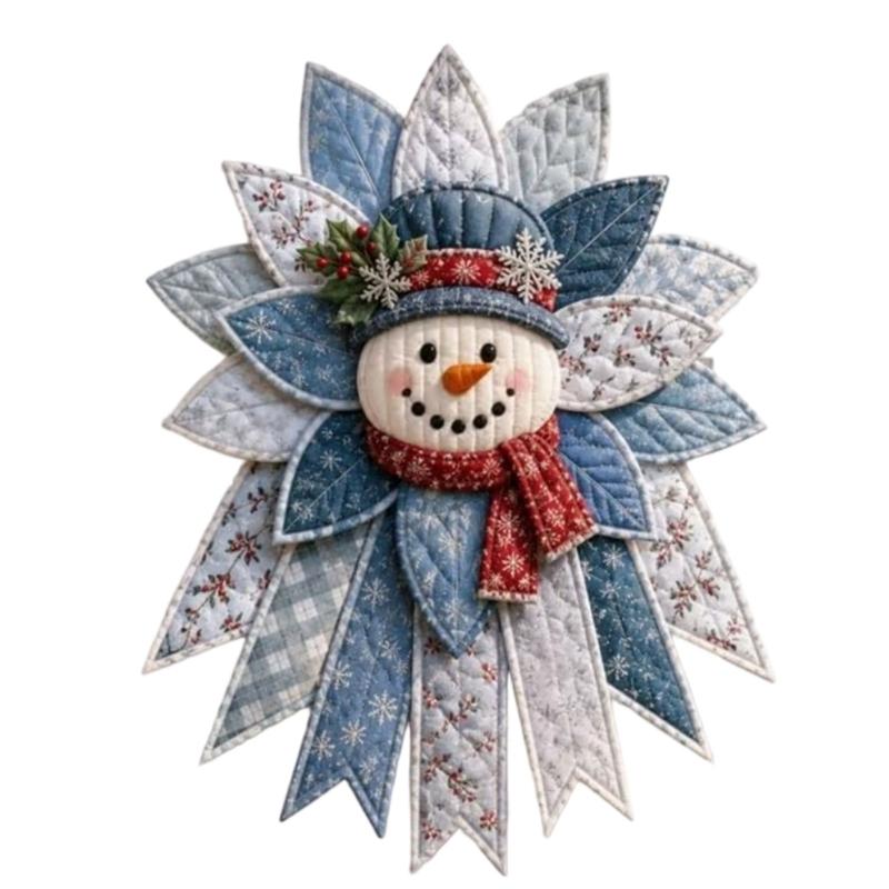 DIY Stoff-Weihnachtskranz Bastelset zum Handnähen einer strahlenden Patchwork-Dekoration für die Innen-Feiertagsdekoration